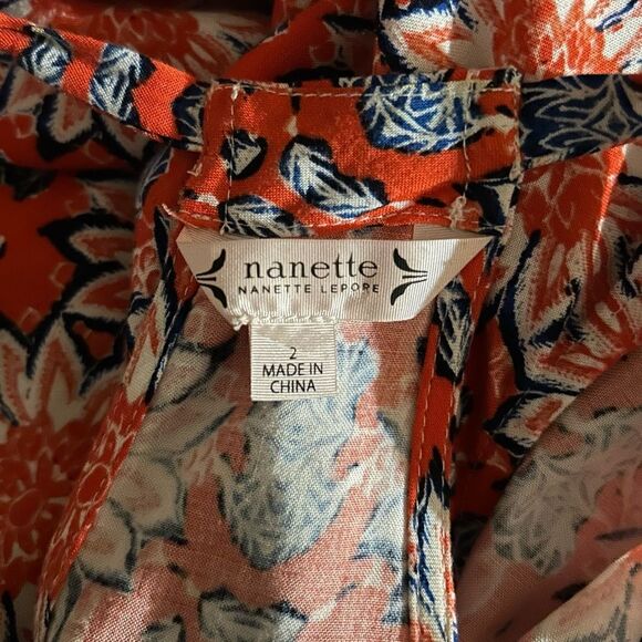 NWOT … NANETTE LEPORE “Size: 2” Printed Dress - Picture 3 of 3